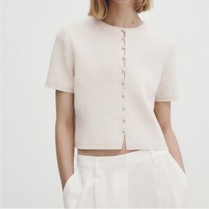 Massimo Dutti Top with Ceramic Buttons